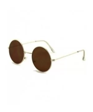 Casual Fashion Medium Round Circle Near Flat Lens Sunglasses Thin Frame Unisex - Silver - CO12N1DPTUC $7.09 Round