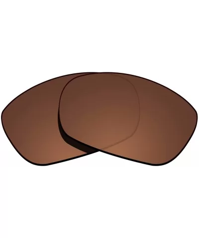 100% Precise-Fit Replacement Sunglass Lenses Ten X OO9128 - Polarized Brown - CA18CK7D5G2 $12.11 Sport