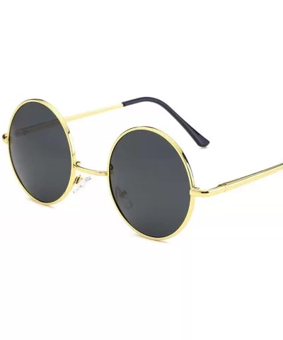 Ladies Luxury Vintage Mirror Small Round Eye Sunglasses Men Women Eyewear Metal Retro Frame Sun Glasses - 2 - CZ198ZA7A86 $23...