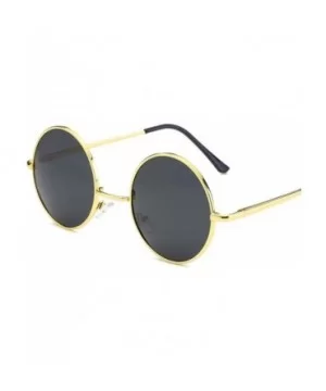 Ladies Luxury Vintage Mirror Small Round Eye Sunglasses Men Women Eyewear Metal Retro Frame Sun Glasses - 2 - CZ198ZA7A86 $23...