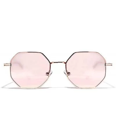 New Polygon Small Sunglasses Women Retro Round Metal Sun Glasses Men Brand Designer N Eyeglasses UV400 - 10 - CU1985D9ZT2 $18...