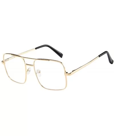 Women Men Vintage Retro Glasses Unisex Fashion Oversize Frame Sunglasses Eyewear - E - CZ193XIKC9Q $8.24 Round