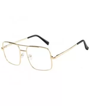 Women Men Vintage Retro Glasses Unisex Fashion Oversize Frame Sunglasses Eyewear - E - CZ193XIKC9Q $8.24 Round