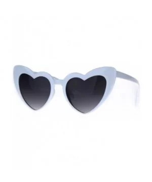 Womens Plastic Cat Eye Heart Shape Hippie Party Shade Sunglasses - White - CN187AZTZ6Y $7.92 Cat Eye