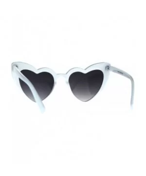 Womens Plastic Cat Eye Heart Shape Hippie Party Shade Sunglasses - White - CN187AZTZ6Y $7.92 Cat Eye