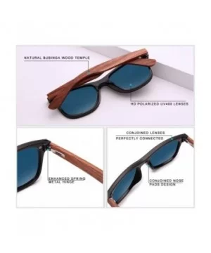 Wood Rimless Polarized Men's Sunglasses Square Frame Sun Glasses Women Sun Glasses - Red Bubinga Wood - CZ194O2R0QW $23.42 Oval