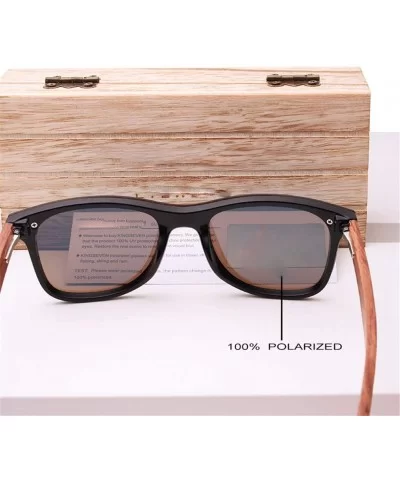 Wood Rimless Polarized Men's Sunglasses Square Frame Sun Glasses Women Sun Glasses - Red Bubinga Wood - CZ194O2R0QW $23.42 Oval