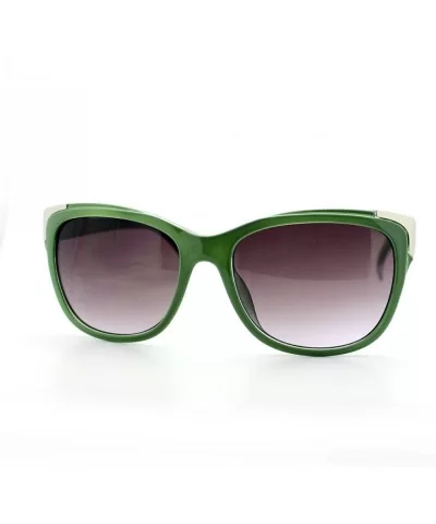 Womens Square Sunglasses Metal Top Corners Chic Trendy Designer Fashion - Green - CT11X91M8XL $7.05 Square