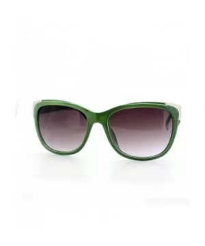 Womens Square Sunglasses Metal Top Corners Chic Trendy Designer Fashion - Green - CT11X91M8XL $7.05 Square