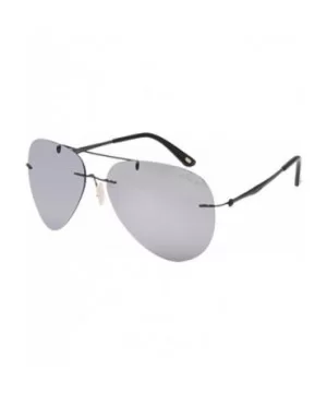 Titanium Rimless Frame Polarized Sunglasses for Men Women Aviator Classic Fashion LS3025 - Silver - CR185UCS4OK $14.46 Oversized