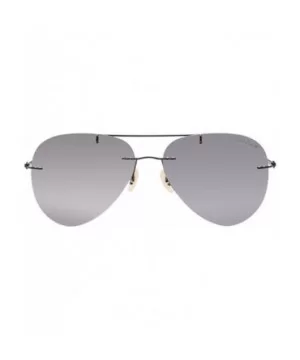 Titanium Rimless Frame Polarized Sunglasses for Men Women Aviator Classic Fashion LS3025 - Silver - CR185UCS4OK $14.46 Oversized