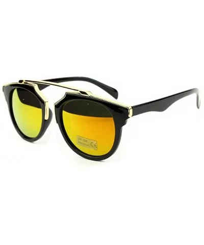 Photochromatic Lens Cateye Frame Fashion Sunglasses - Black/Yellow - C61228LAKEP $7.13 Butterfly