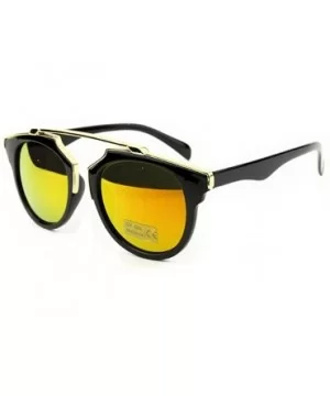 Photochromatic Lens Cateye Frame Fashion Sunglasses - Black/Yellow - C61228LAKEP $7.13 Butterfly