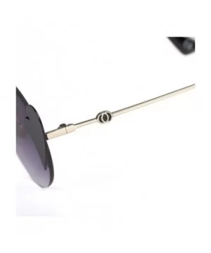 Classic fashion round sunglasses - love piece frameless sunglasses round round frame sunglasses - C - CR18SK26TE0 $36.97 Aviator