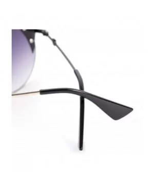 Classic fashion round sunglasses - love piece frameless sunglasses round round frame sunglasses - C - CR18SK26TE0 $36.97 Aviator