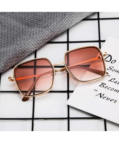 Fashion Aviator Sunglasses for Women Polarized Oversized UV Protection Vintage Eyewear Glasses - Gold - CG18RLEL64Q $8.56 Avi...