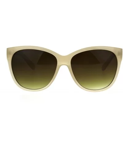 Womens Thick Plasic Oversize Cat Eye Butterfly Sunglasses - Beige Brown - CD186C2X3OL $8.04 Oversized