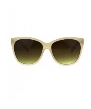 Womens Thick Plasic Oversize Cat Eye Butterfly Sunglasses - Beige Brown - CD186C2X3OL $8.04 Oversized