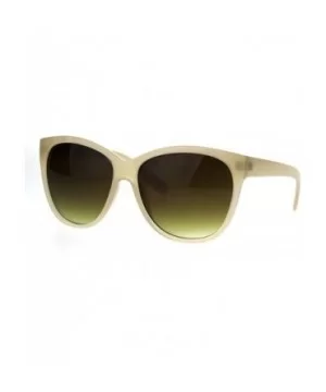 Womens Thick Plasic Oversize Cat Eye Butterfly Sunglasses - Beige Brown - CD186C2X3OL $8.04 Oversized