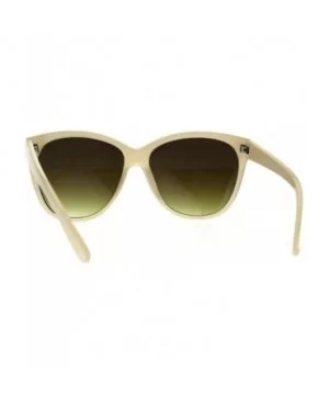 Womens Thick Plasic Oversize Cat Eye Butterfly Sunglasses - Beige Brown - CD186C2X3OL $8.04 Oversized