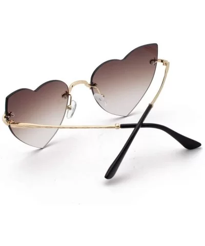 Heart Shape Vintage Stylish Sunglasses for Women UV Pretection Sun Glasses Shades Glasses - Coffee - CY18X6IW94U $6.78 Rectan...