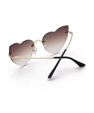 Heart Shape Vintage Stylish Sunglasses for Women UV Pretection Sun Glasses Shades Glasses - Coffee - CY18X6IW94U $6.78 Rectan...