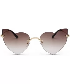 Heart Shape Vintage Stylish Sunglasses for Women UV Pretection Sun Glasses Shades Glasses - Coffee - CY18X6IW94U $6.78 Rectan...