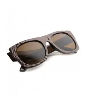 Classic Flat Top Abstract Bumpy Texture Chunky Flat Top Aviator Sunglasses 52mm - Shiny Brown / Brown - CG124K996L7 $7.60 Rec...