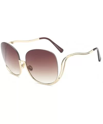 Oval Rimless Sunglasses Women Fashion Retro Sun Glasses Female Metal Frame Gradient Oculos UV400 - CE198OCXQ5M $16.64 Oval