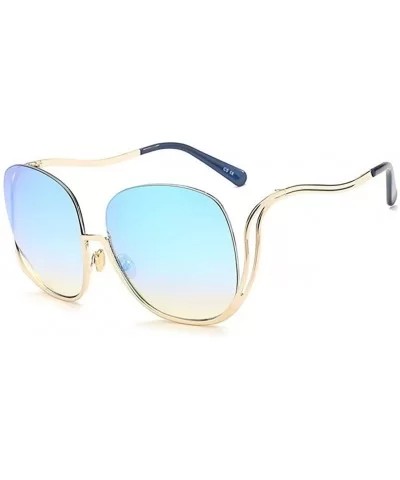 Oval Rimless Sunglasses Women Fashion Retro Sun Glasses Female Metal Frame Gradient Oculos UV400 - CE198OCXQ5M $16.64 Oval