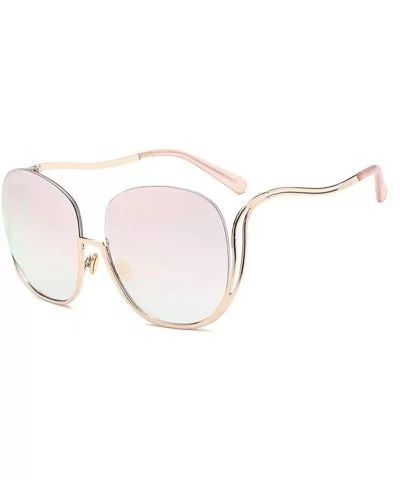 Oval Rimless Sunglasses Women Fashion Retro Sun Glasses Female Metal Frame Gradient Oculos UV400 - CE198OCXQ5M $16.64 Oval