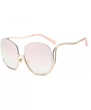 Oval Rimless Sunglasses Women Fashion Retro Sun Glasses Female Metal Frame Gradient Oculos UV400 - CE198OCXQ5M $16.64 Oval