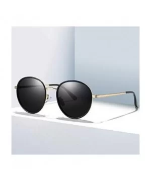 Oversized Round Sunglasses for Women-UV400 Retro Black Lens Vintage Designer Style for Girls 55mm P201974 - CG18RM67Y06 $11.8...