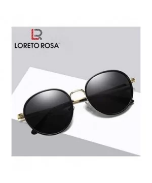 Oversized Round Sunglasses for Women-UV400 Retro Black Lens Vintage Designer Style for Girls 55mm P201974 - CG18RM67Y06 $11.8...