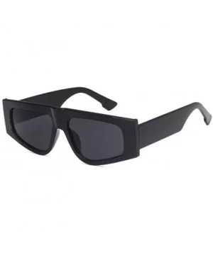 Unisex Sunglasses Fashion Bright Black Grey Drive Holiday Rectangle Non-Polarized UV400 - Bright Black Grey - C418RH6S082 $7....