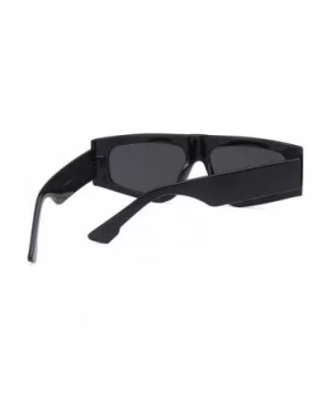 Unisex Sunglasses Fashion Bright Black Grey Drive Holiday Rectangle Non-Polarized UV400 - Bright Black Grey - C418RH6S082 $7....