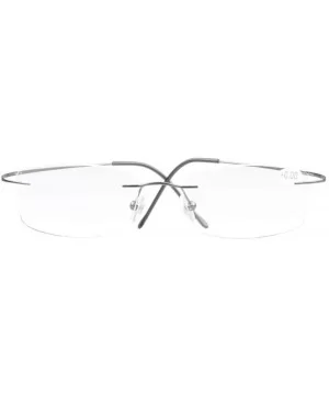 Titanium Rimless Round Reading Glasses Readers Gunmetal - CF1282LJRPT $17.51 Rimless