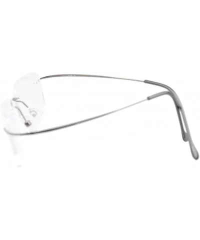 Titanium Rimless Round Reading Glasses Readers Gunmetal - CF1282LJRPT $17.51 Rimless