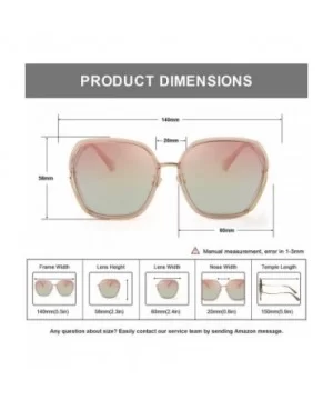 Oversized Mirrored Sunglasses for Women Polarized-Square Womens Sunglasses UV Protection - CW18X52HSKC $7.20 Square