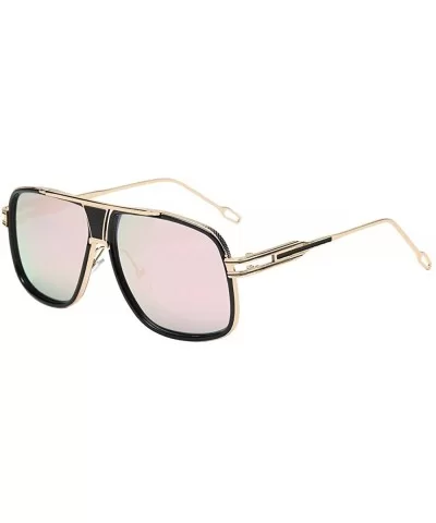 Sunglasses Vintage Oversized Glasses Rectangle - E - C218QT9RYTZ $4.03 Rimless