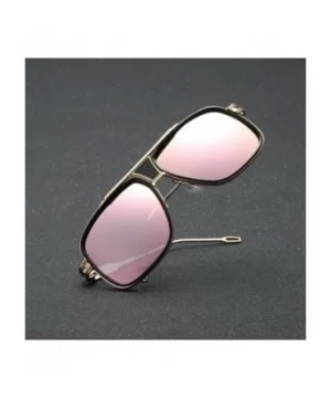 Sunglasses Vintage Oversized Glasses Rectangle - E - C218QT9RYTZ $4.03 Rimless