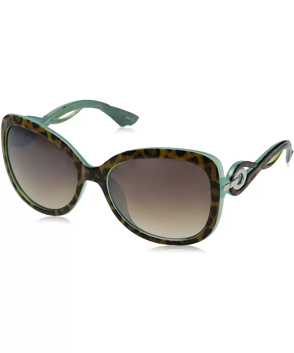 Women's R3195 Cat-Eye Sunglasses - Animal/Aqua - C6129HHB6O7 $36.38 Cat Eye