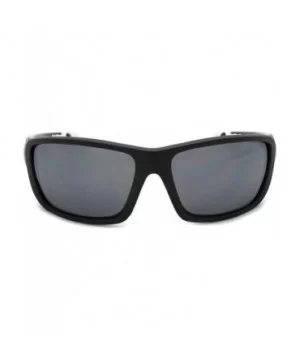 Men's Full Frame Sports Sunglasses with Flash Mirror Lenses 570058/FM - Matte Black/White - C01271CD1JD $7.63 Sport