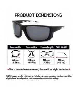 Men's Full Frame Sports Sunglasses with Flash Mirror Lenses 570058/FM - Matte Black/White - C01271CD1JD $7.63 Sport