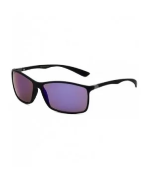 Sports Lightweight Rectangular Color Mirror Sunglasses - Violet - CU196XGQOWU $12.82 Sport