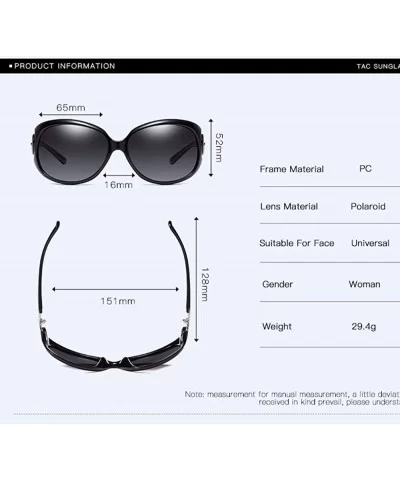 Classic Polarized Sunglasses for Women Antiglare Ultraviolet Driving - D - CW18Q88U7S2 $21.66 Oversized