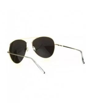 Oversize Color Mirror Metal Rim Pilots Sunglasses - Gold Teal - C6184YDSXGM $7.75 Oversized