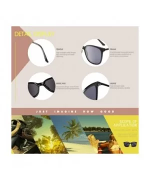 Vintage Round Polarized Retro Sunglasses for Women UV Protection W016 - Black Grey - CK196EYQD0E $24.45 Round