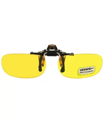 Skinny Curve Rectangle Non Polarized Yellow Flip up Sunglass - Gold/Black Flip-non Pol Yellow Lens - CB180RHLNCM $11.51 Recta...