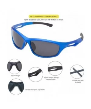 Polarized Sports Cycling Sunglasses 64MM Athletic Sunglasses for Women Men TL6003 - Blue Frame/Grey Lens - CT1895HEZMW $5.88 ...